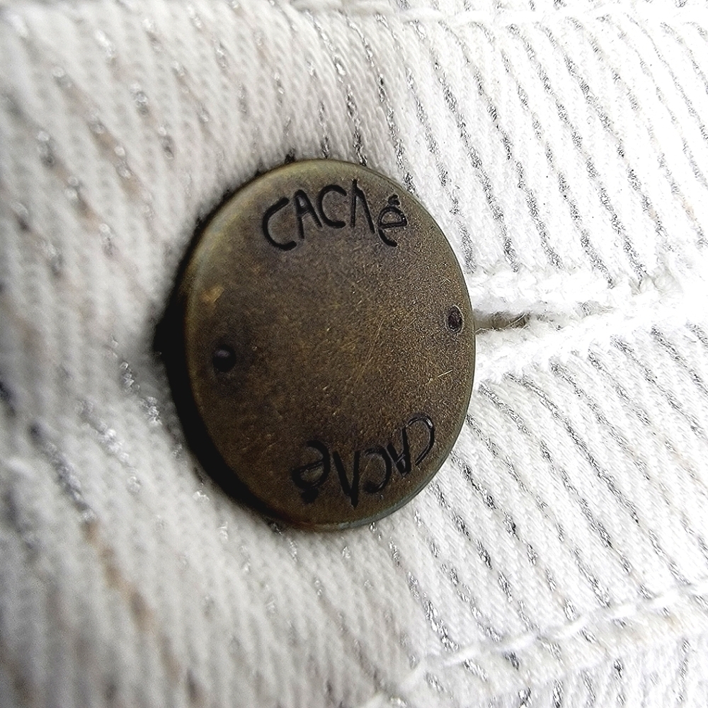 Cache Women's 4 Made in the USA Sparkly Slim Ankle Mid Rise Bottoms - Picture 5 of 12